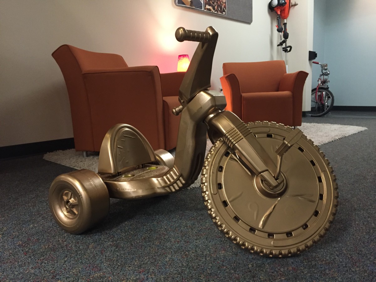 A golden big wheel from our big wheel races